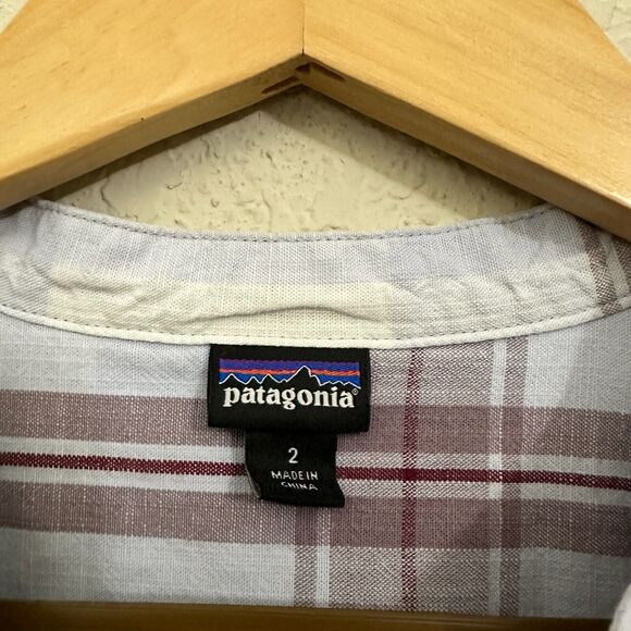 PATAGONIA W's Settlers Top Plaid in Romany Tundra Purple - Picture 7 of 12
